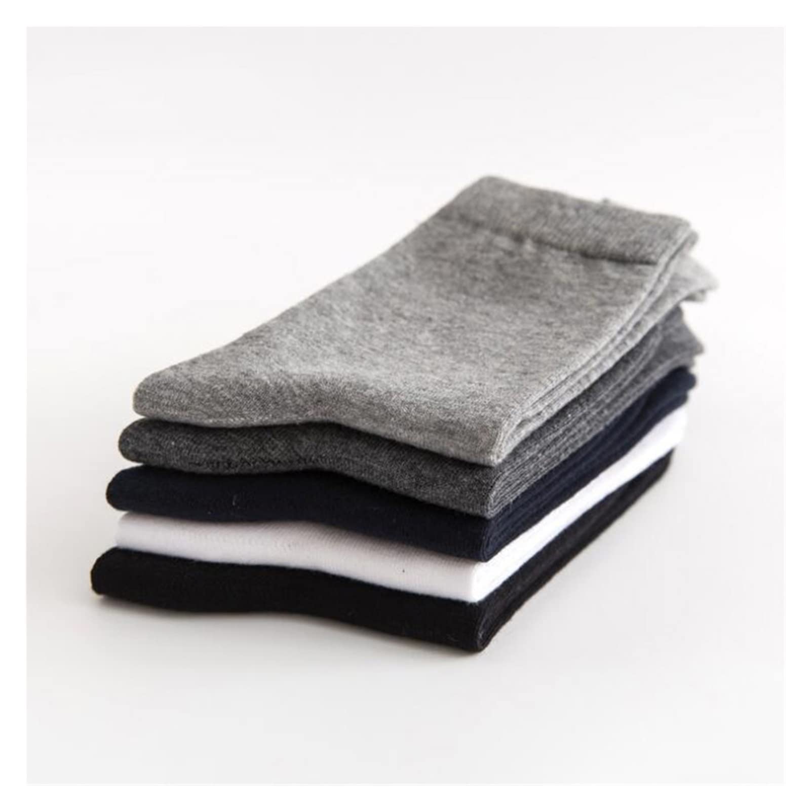 ZZSRJ 5pairs / los Baumwolle Männer Socken Strümpfe Business Herbst Winter Socken Männer (Color : Long Navy)