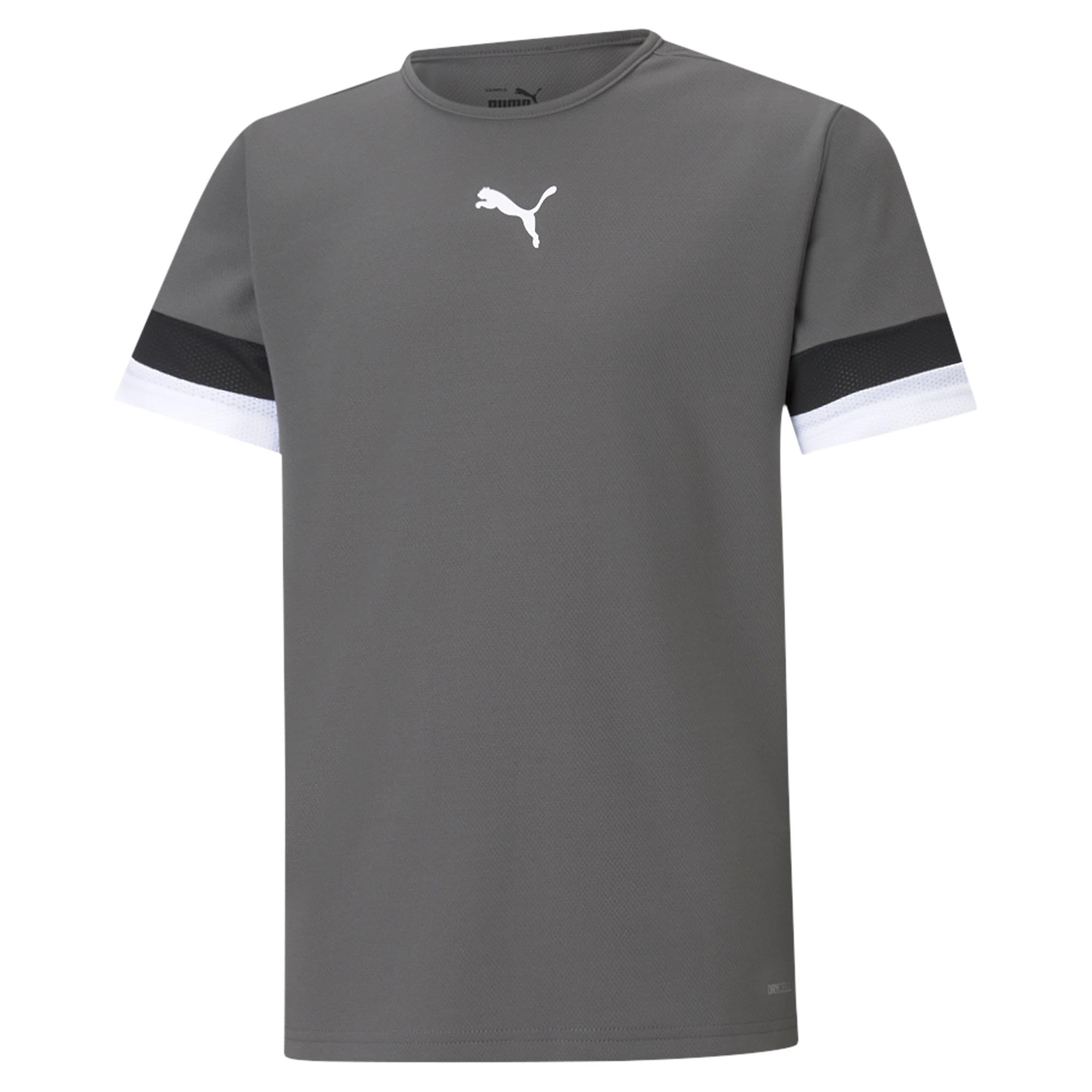 PUMA Unisex Kids teamRISE Jersey Jr Shirt, Smoked Pearl-puma Black-puma White, 116