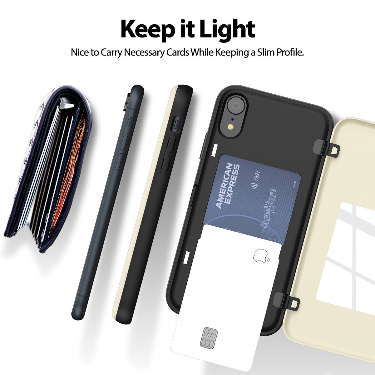 Goospery Iphone Xr Wallet Case With Card Holder Protective Dual