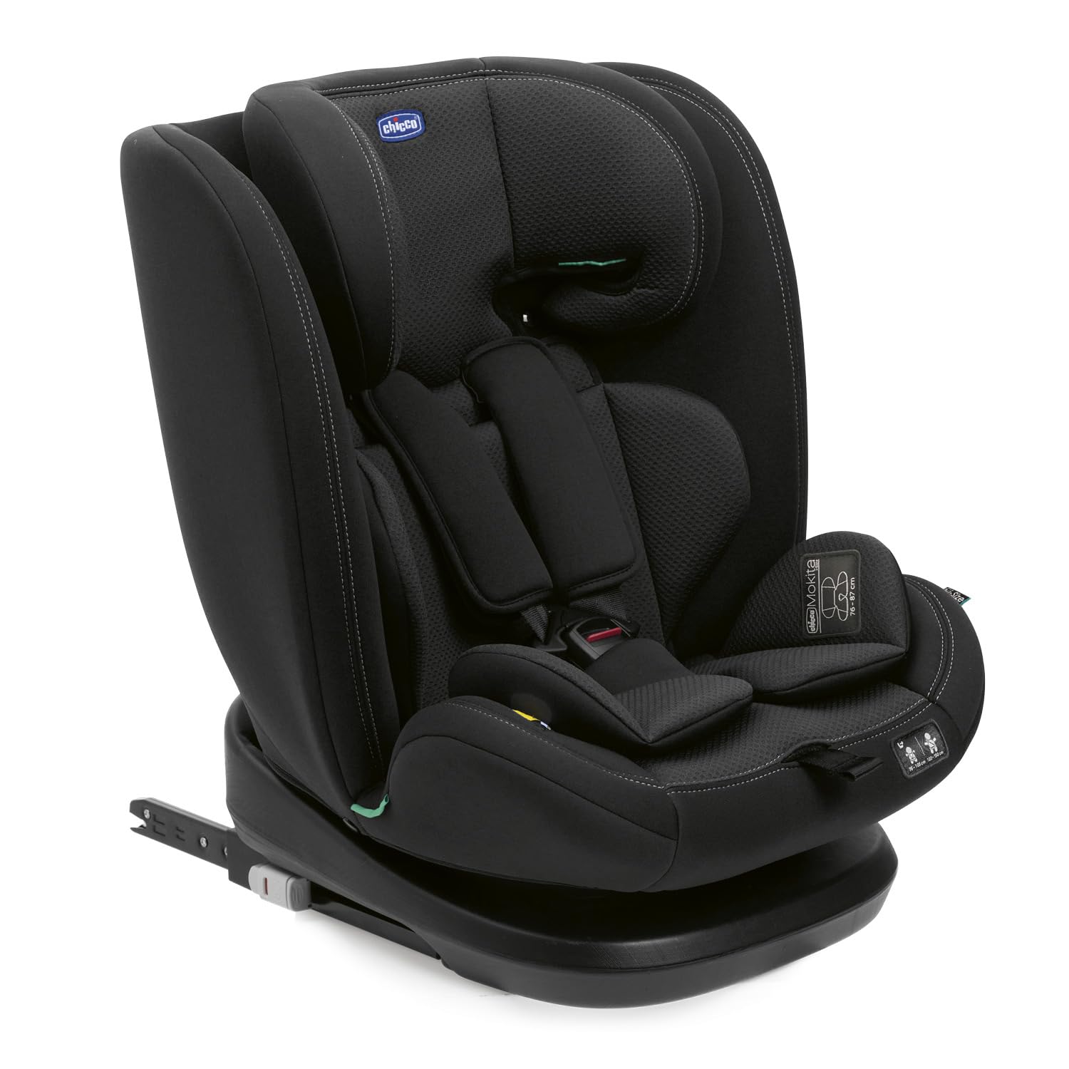 Chicco Seggiolino Auto Mokita I-Size, con Sistema Isofix, per Bambini di Altezza Compresa Tra 76 e 150 cm, Utilizzabile a Partire dai 15 Mesi, Riduttore incluso