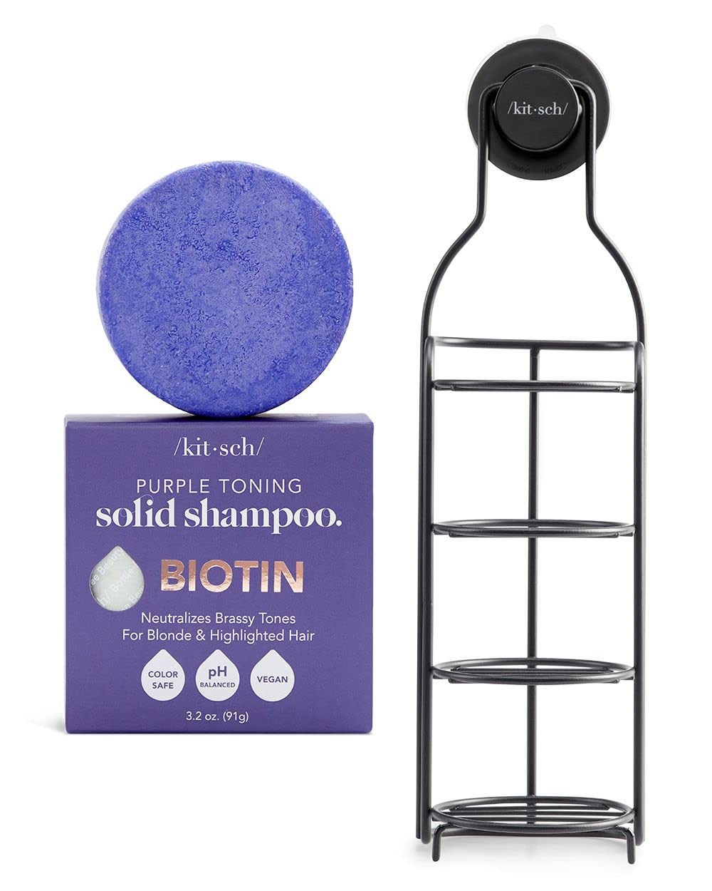 Kitsch Toning Purple Shampoo Bar & Self Draining Shower