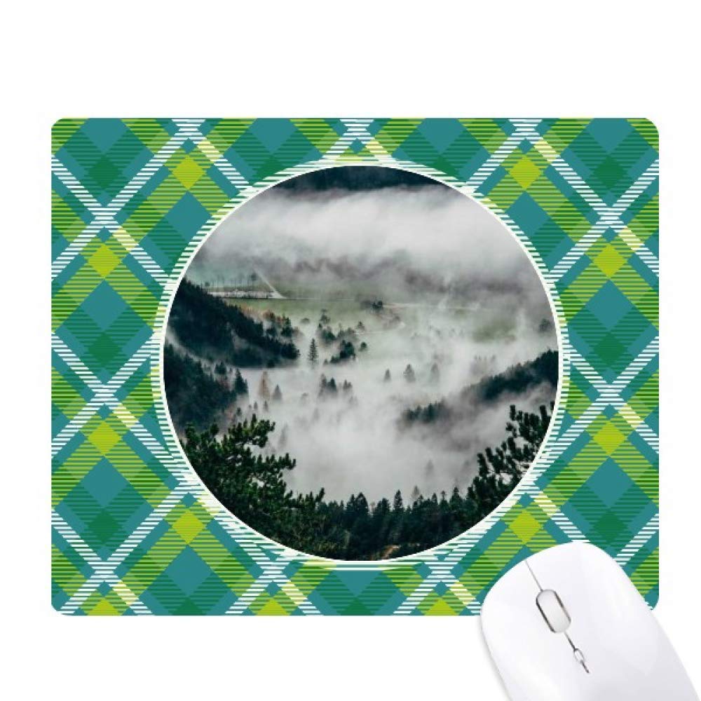 Tapis de souris sciences forestières décor nuages pixel tapis de bureau vert