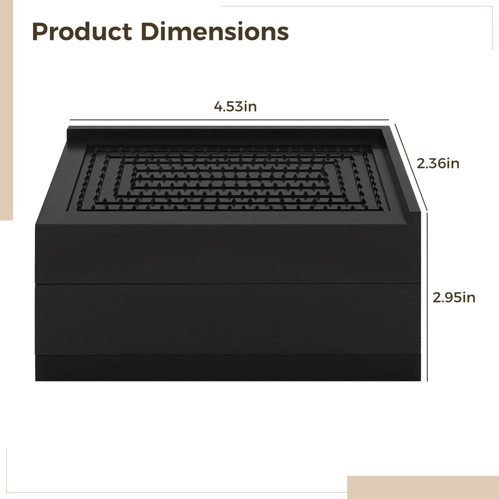 PONDON 4 elevadores de cama resistentes, elevadores de muebles negros, elevadores rectangulares de polipropileno, diseño antideslizante seguro para almacenamiento adicional, adecuado para el hogar y