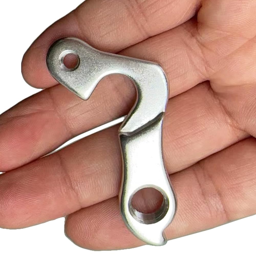 TerchPilet Rear Derailleur Hanger 242, CNC Aluminum Alloy Gear Mech Hanger GH-026 with Bolts, Compatible with Wheeler, Winora, Hercules, KHS, Epple, Haibike, Serious, Sinus, Staiger – Silver