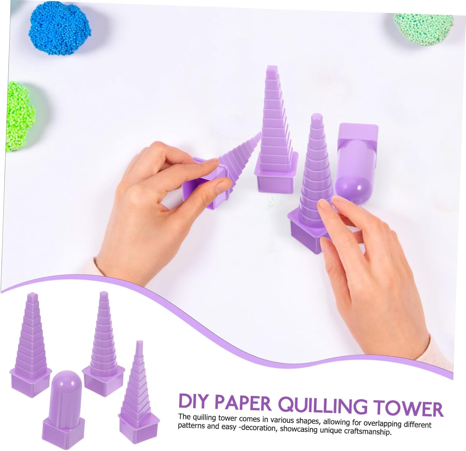 Gadpiparty 4pcs DIY Paper Quilling Tower Dorm Supplies Wire Winding Tool Paper Quilling Kits