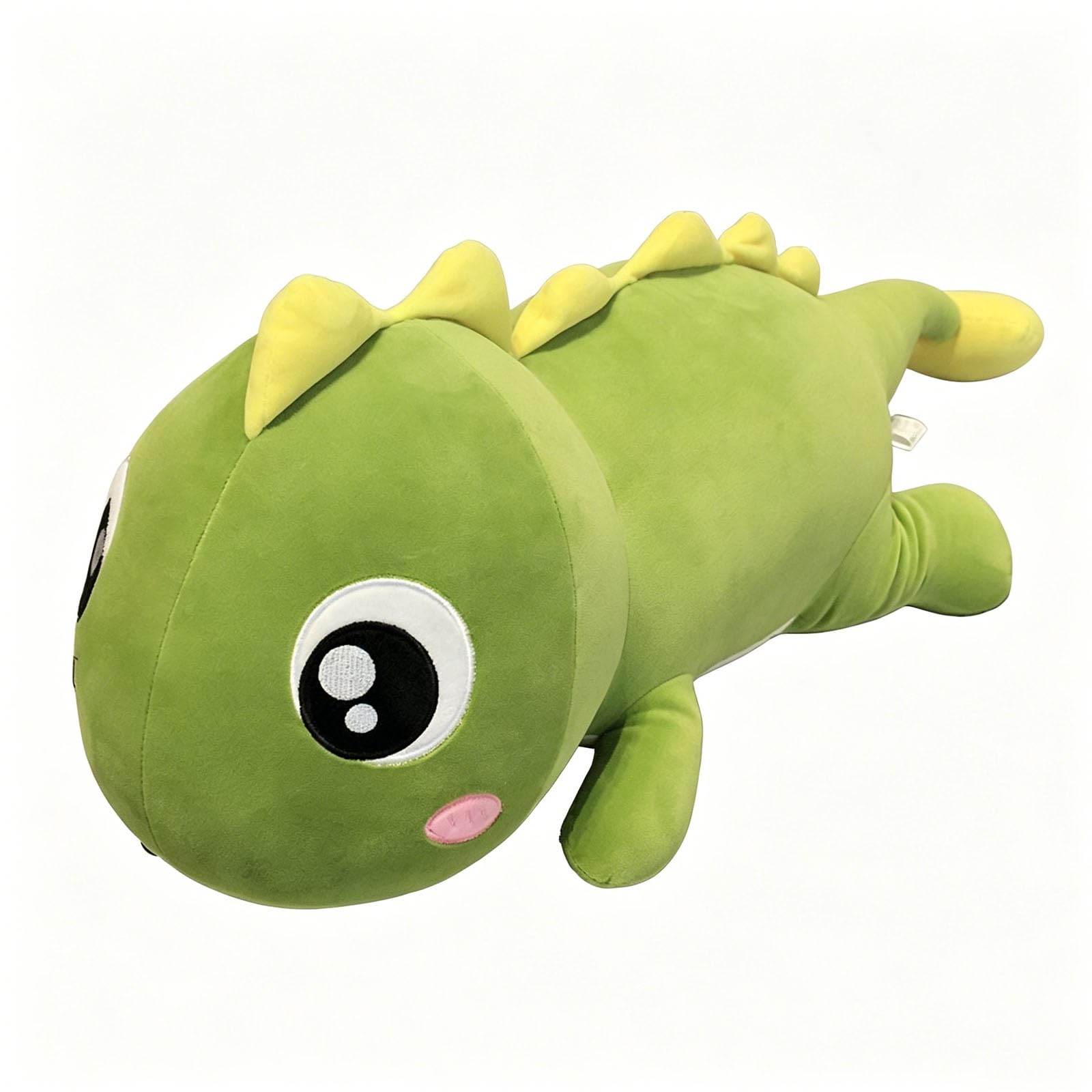 Dinosaurier Kuscheltier, Weiches Dino Plüschtier Kuschelkissen, Groß Dinosaurier Plüsch Kissen Spielzeug, Plüsch Dinosaurier Form Angefüllte Tier Geburtstagsgeschenke für Kinder Freund (Grün,130cm)
