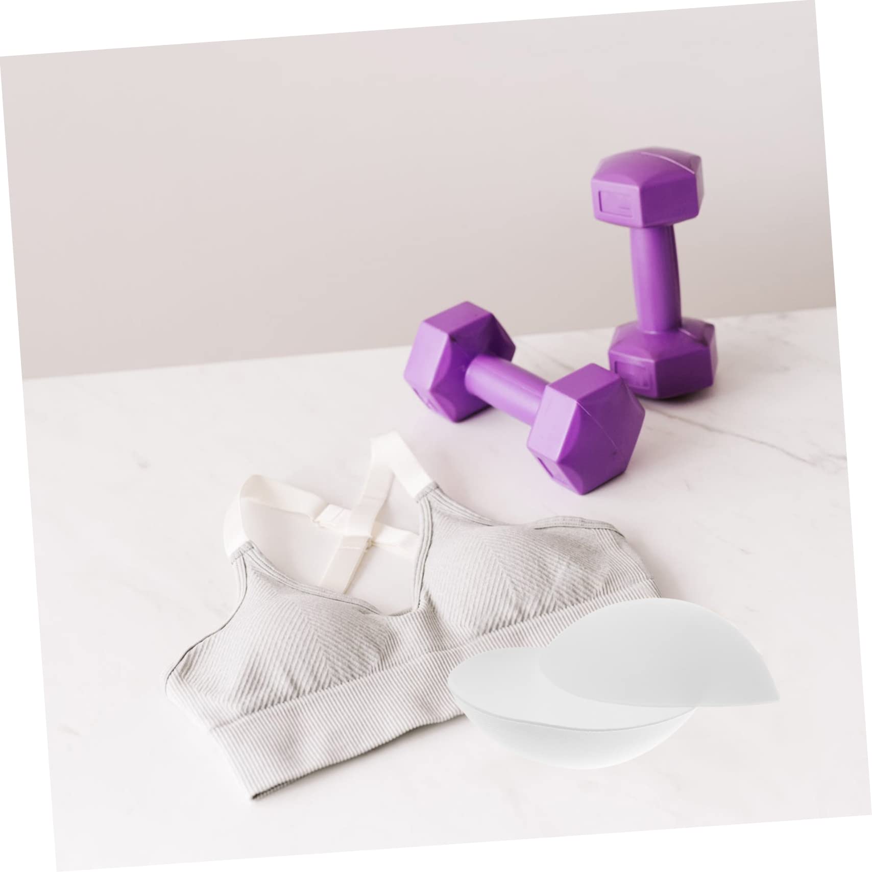 20pares Almohadillas Para Sujetadores Deportivos Transpirables Inserciones Redondas De Poliéster De Rellenos Lavables Para Yoga y Natación