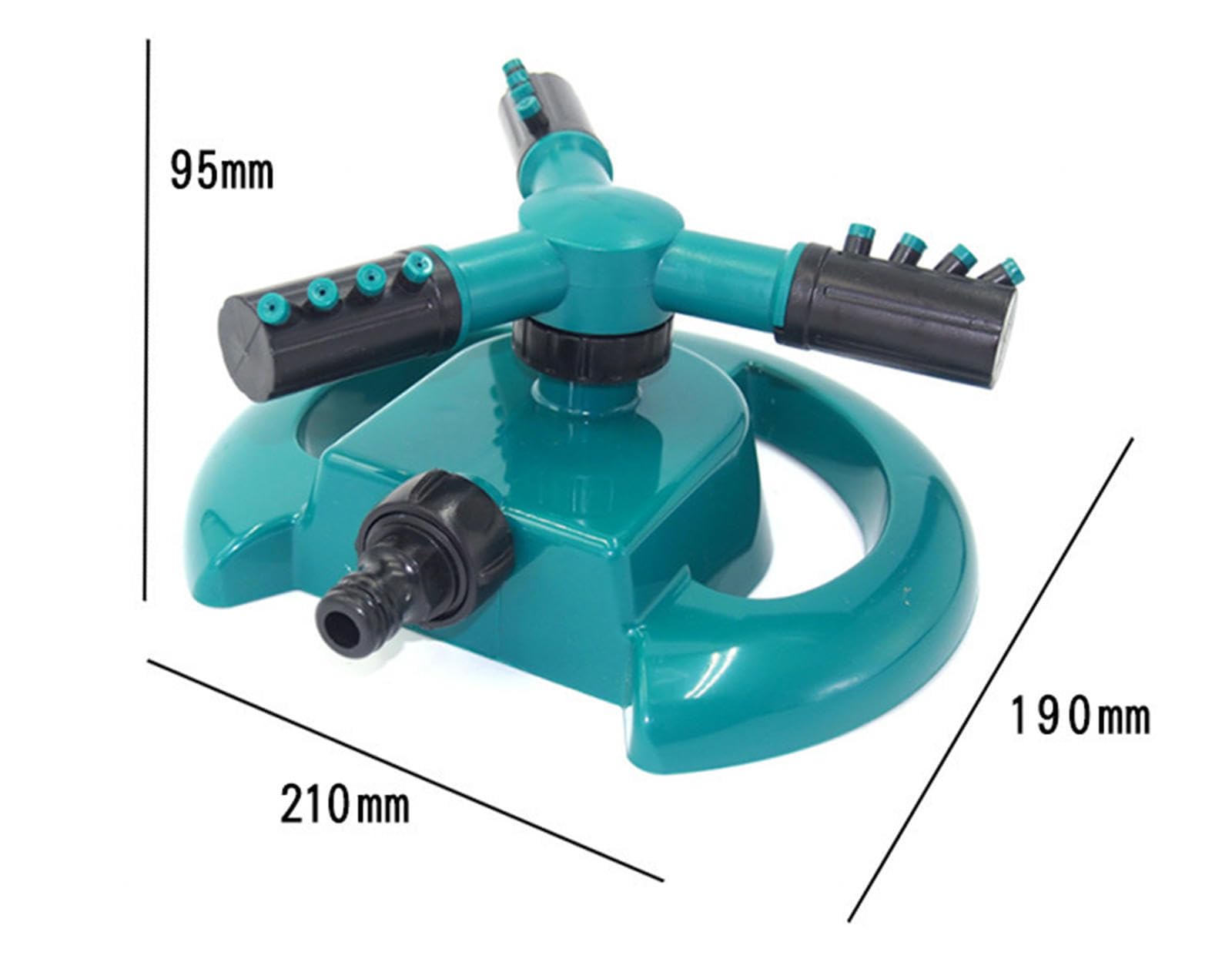 VIDECOR Irrigatori per Cantiere | Irrigatori d'Acqua per Prato | Irrigatore da Giardinaggio per Cortile | Tubo Oscillante Sistema di Irrigazione a Irrigazione Rotante a 360 Gradi 2 Pezzi