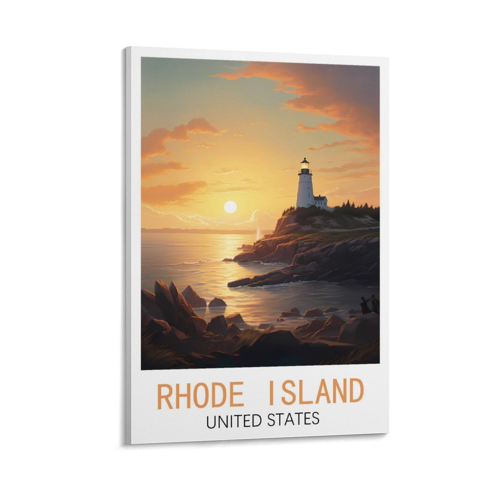 Poster voyage Rhode Island 60x90 cm pour déco chambre cocooning - 8