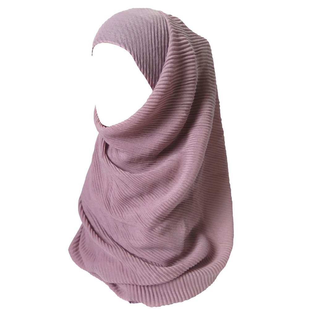 Women's Crinkle Pleate Hijab Scarf Shawl Head Wrap Lightweight