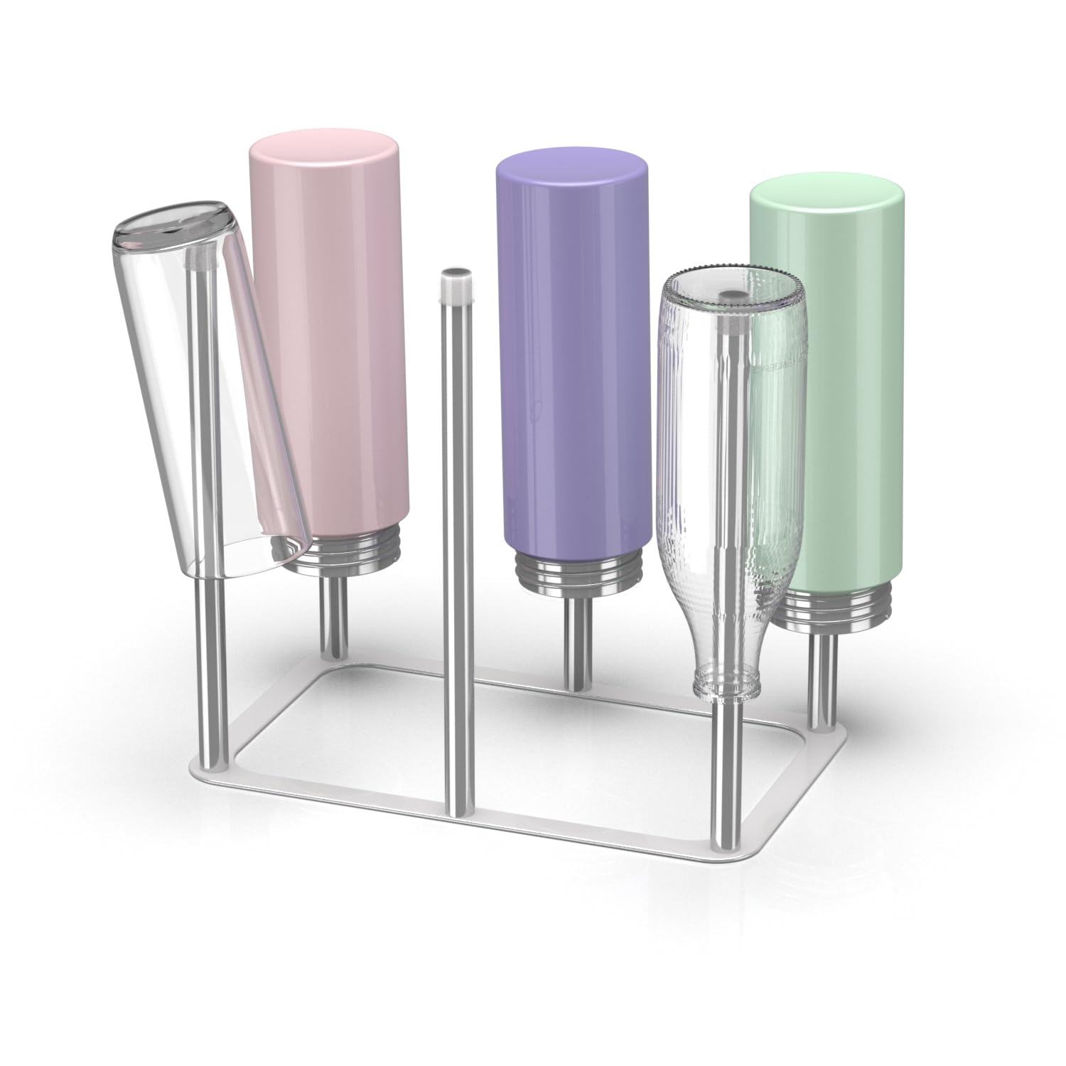 Water Bottle Drying Rack,Stainless Steel Baby Bottle Dryer Rack, Reusable Plastic Bag Drying Rack, Kitchen Stand Rack for Glass, Cups, Mugs,Mason Jars and Sports Bottles-image-6