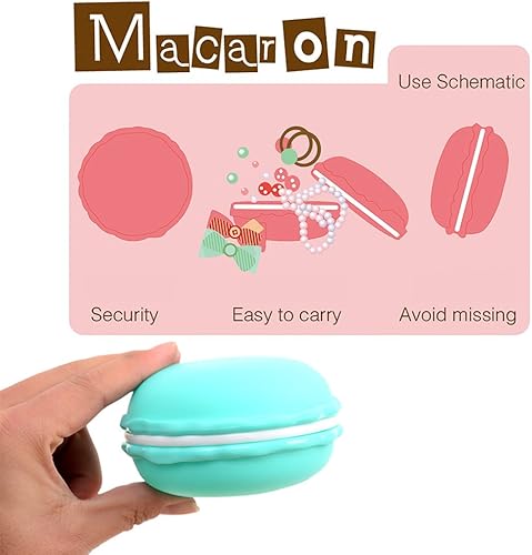 Miniatura 7 de Caja de macaron gigante, caja de joyería Coolrunner Macaron, bonita caja de pastillero de macarrón colorida, caja de almacenamiento de joyas de