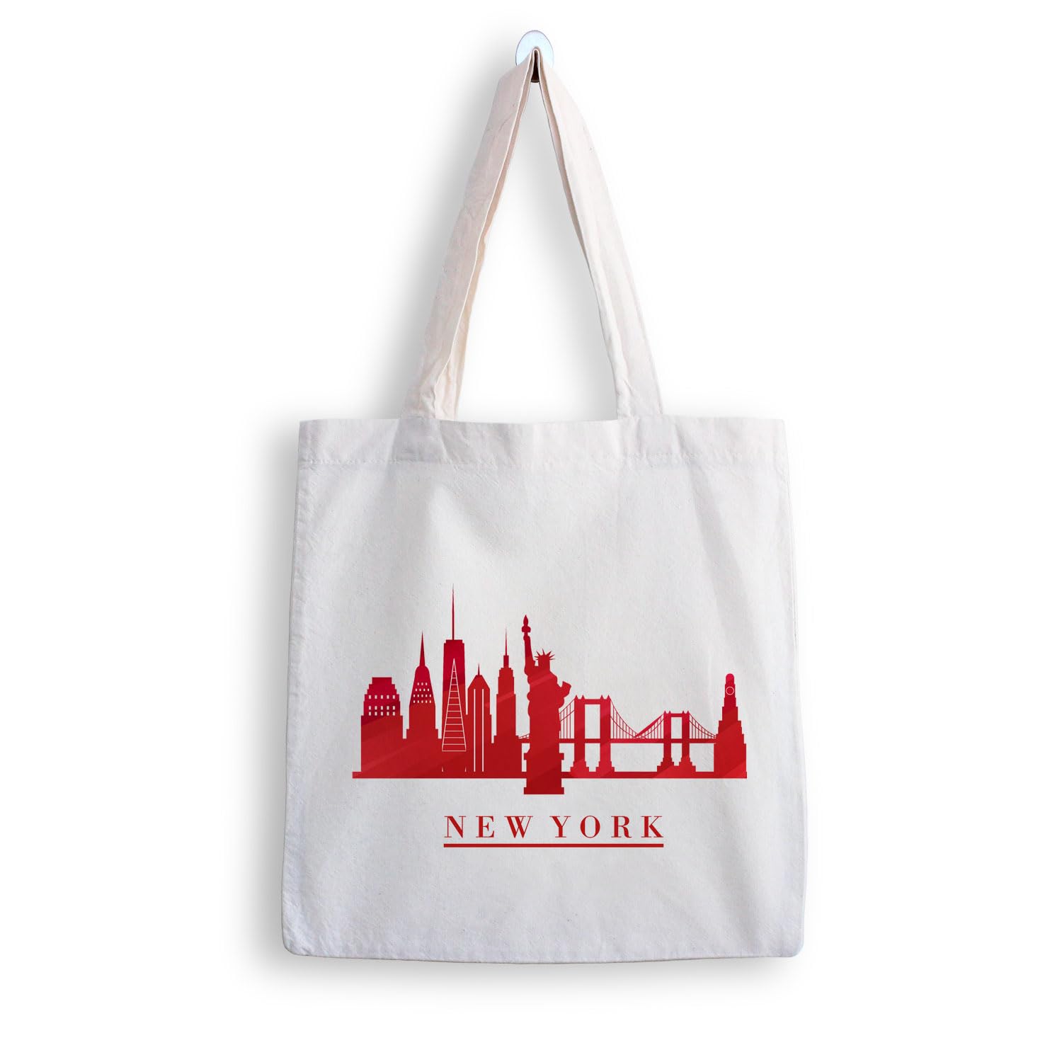 Canvas Tote Bags for Women, College Bag for Girls, Tote Bag for Shopping, Travel & Beach Bags for Women - New York - D No - 035