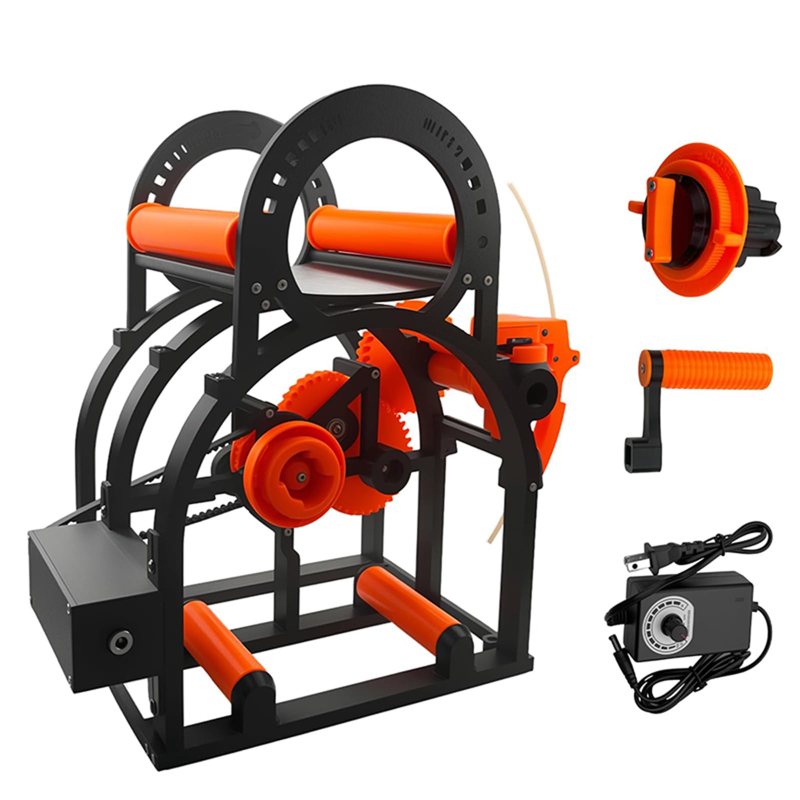 Bobinadora eléctrica de filamento con diseño modular extraíble, evita enredos, ideal para impresión 3D y artes textiles