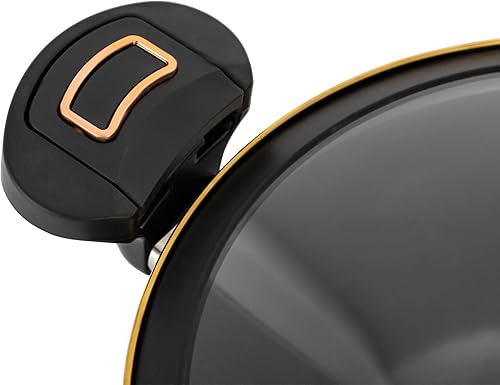 Miniatura 8 de Olla a presión micro con tapa transparente de pie, olla de barro con asas de giro y bloqueo, olla a presión micro de 8.45 cuartos de galón, olla de