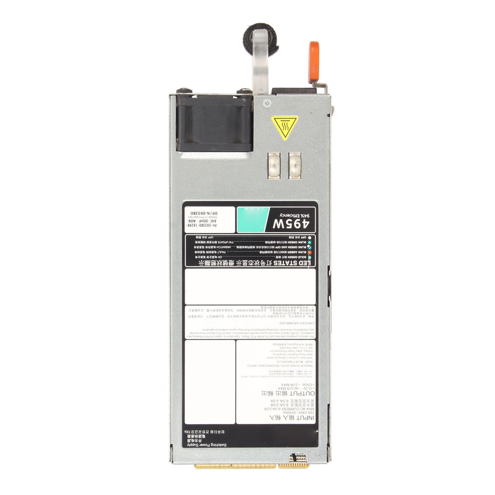 KUIDAMOS Ventola di Raffreddamento Stabile da 495 W E495E S1 Alimentatore per Server di Alimentazione per R530 R630 R730 R730XD, Installazione Semplice, Involucro in Metallo per Professionisti IT