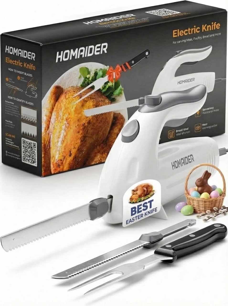 Electric Knife for Meat Slicing, Homaider