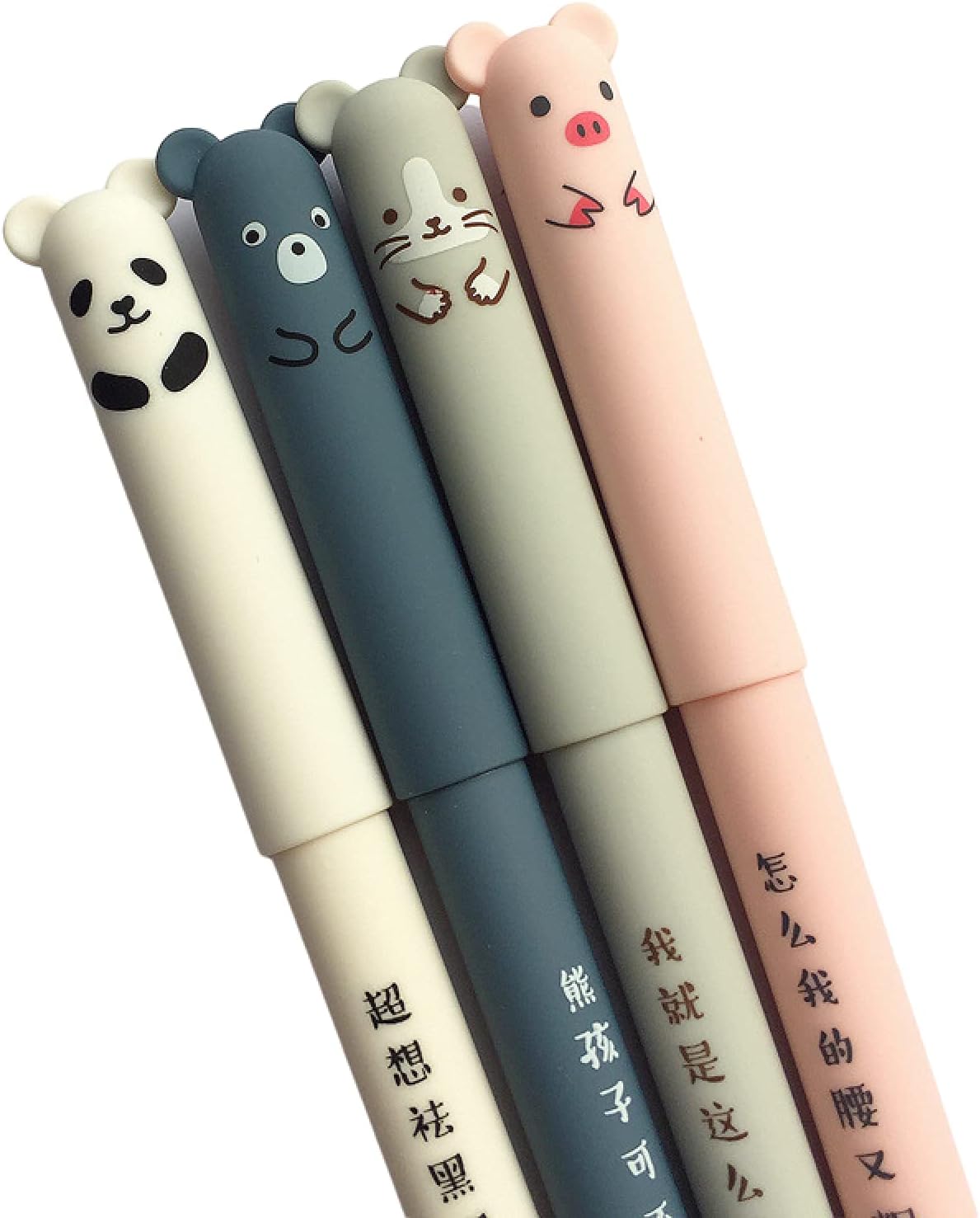 4 Pcs/set Kawaii Pig Bear Cat Mouse Erasable Gel Pen School Office Supplies Stationery Gift 0.35mm Blue Black Ink 4 Pcs/set(blue 4pcs) image 8 of 8 B099RHB775