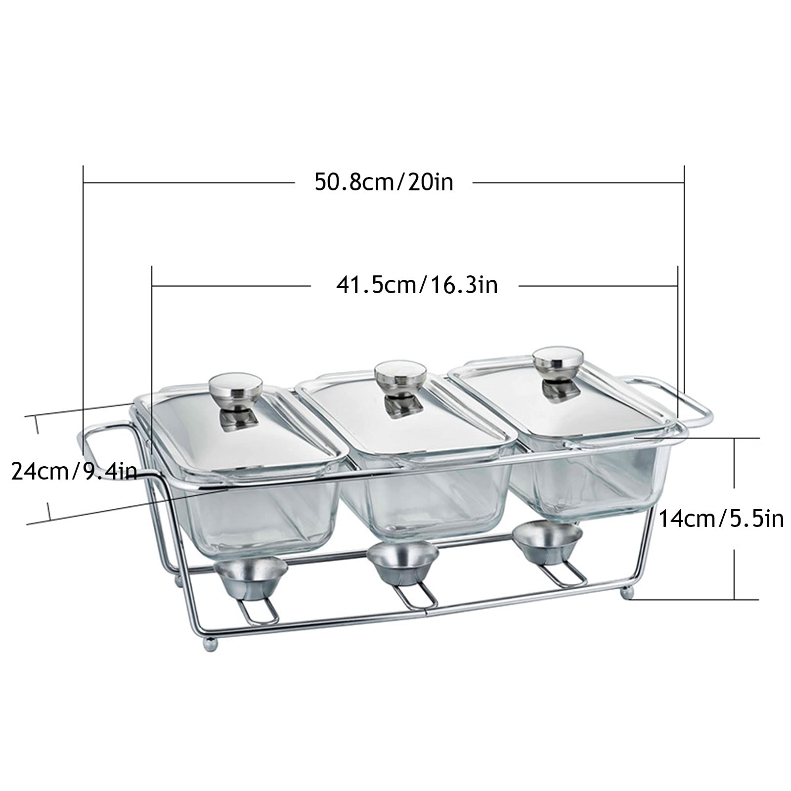 Scaldavivande per alcool, in acciaio inox, con vassoi in vetro per la freschezza degli alimenti, ideale per catering, feste, matrimoni