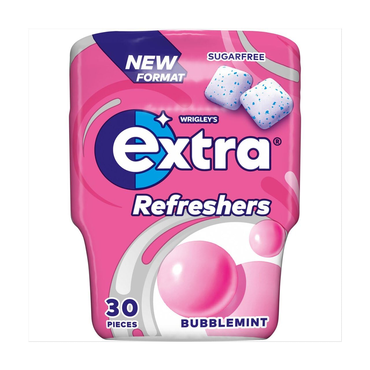 Wrigleys Extra Bubblemint Sugar Free Gum Refreshing Chewing Gum That Combines Bubblegum and Mint For a Unique Taste Experience 30 Pieces 67gm (From UK)