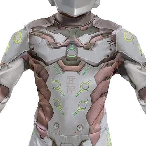 Miniatura 4 de Genji Costume for Kids, Official Overwatch Costume Jumpsuit with Mask and Armor