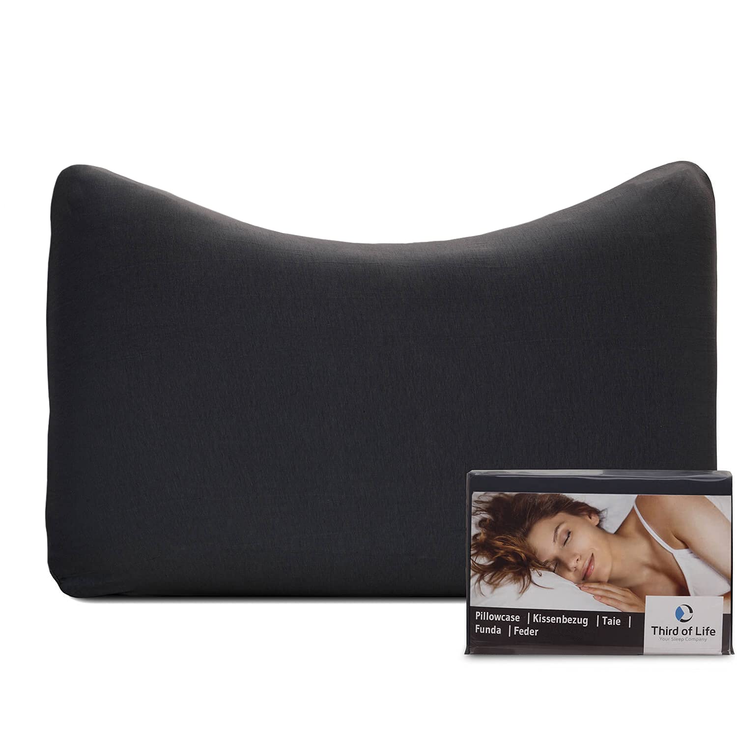 Prasacco 2 Federe Per Cuscino Cervicale A Forma Di U, 30 X 30