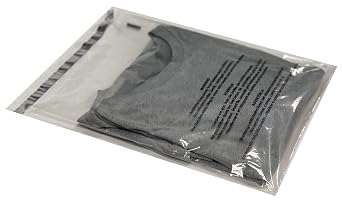 Secure Seal Self-Sealing Suffocation Warning Poly Bags 11x14 Inches | Clear Packaging Bags with Adhesive Strip | Ideal for FBA, Storage, Retail Pack of 100