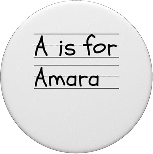 Miniatura 3 de Novelty A is for Amara Custom Name Girl School Teacher PopSockets Swappable PopGrip