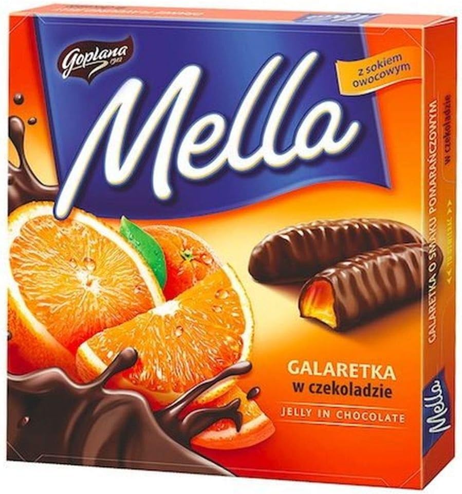 JUTRZENKA Mella galaretka w czekoladzie pomarancza 190g