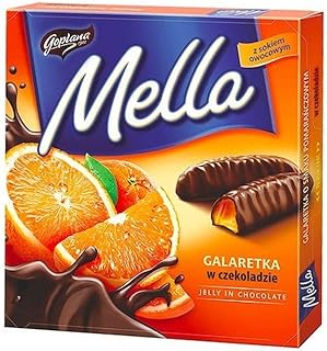 Jutrzenka MELLA Cocolate Coated Orange Jelly, 6.7oz