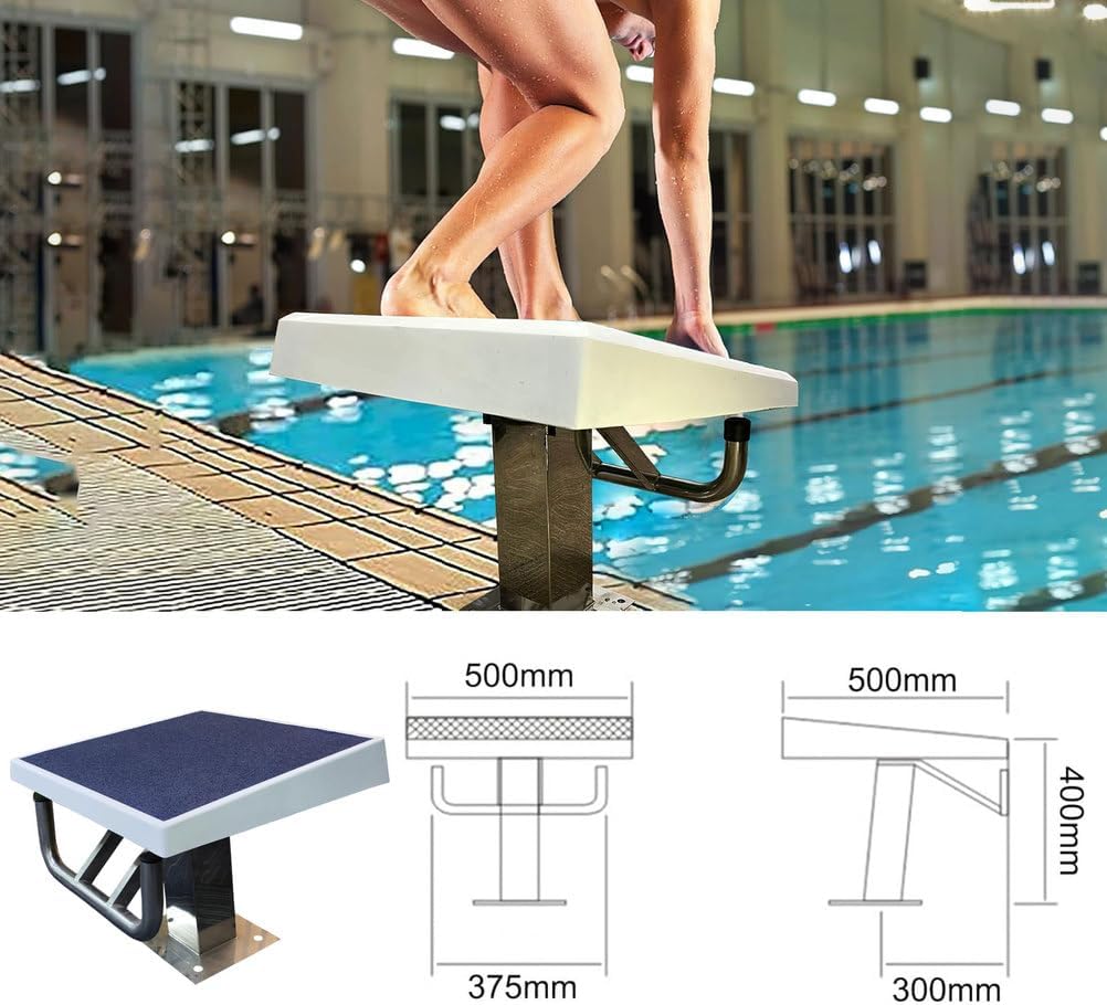 Heavy Duty Stainless Steel Diving Platform - Non-Slip 15° Inclined Diving Board for Pools, Professional Grade, 600 Lbs Load Capacity, Ideal for Competitive Diving