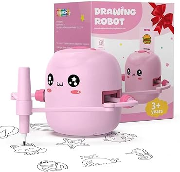 Drawing Robot for Kids, Voice Interactive Educational Drawing Robot, Montessori Painting Learning Toys with 150 Cards, Christmas Birthday Party Gift for 3 4 5 6 7 8 Years Old Girls Boys