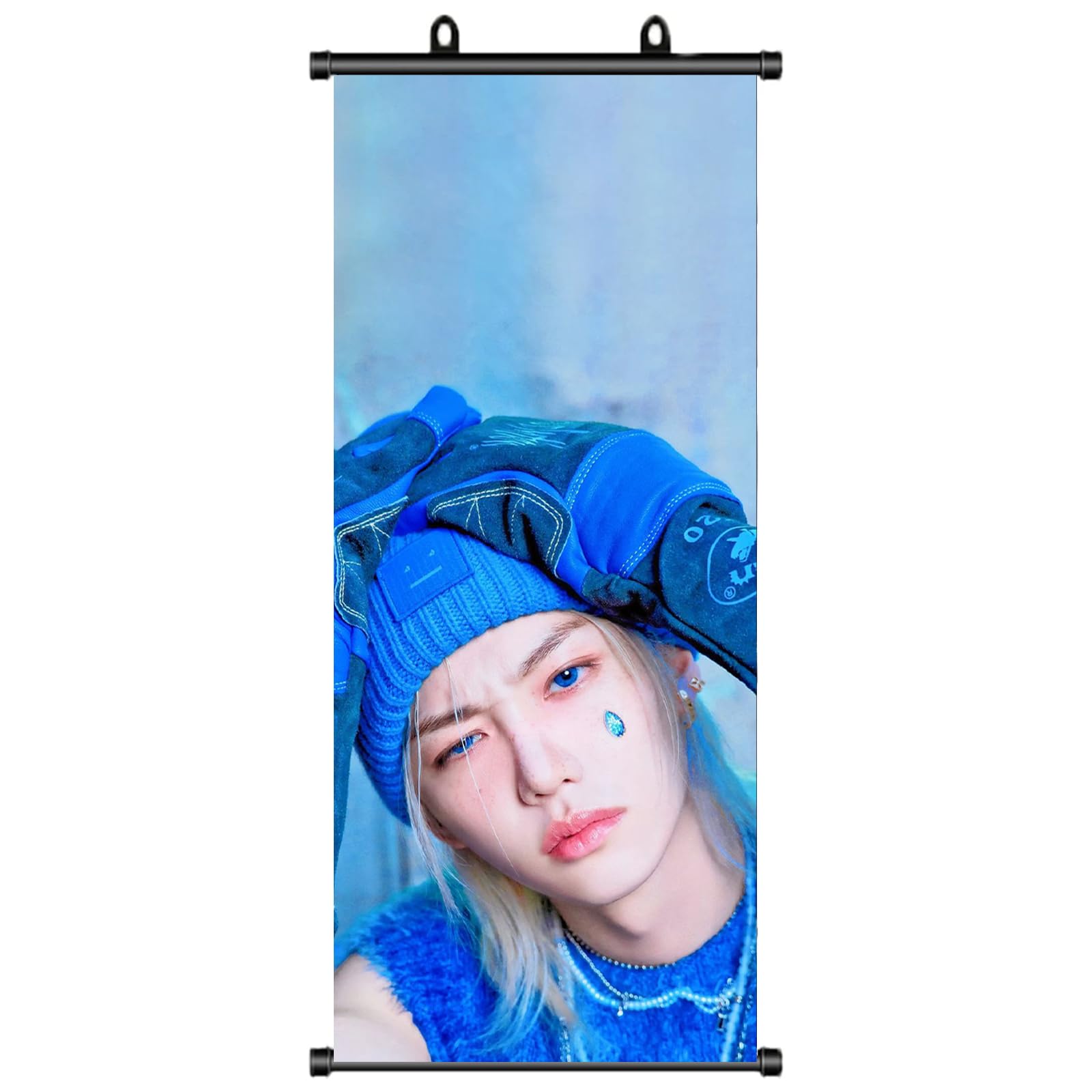 Stray Kids Poster, Stray Kids Felix Scroll Picture, StrayKids Fan Merchandise, StrayKids Felix Scroll Poster, Birthday Decoration, Fabric for Wall Decoration, 70 * 30 cm