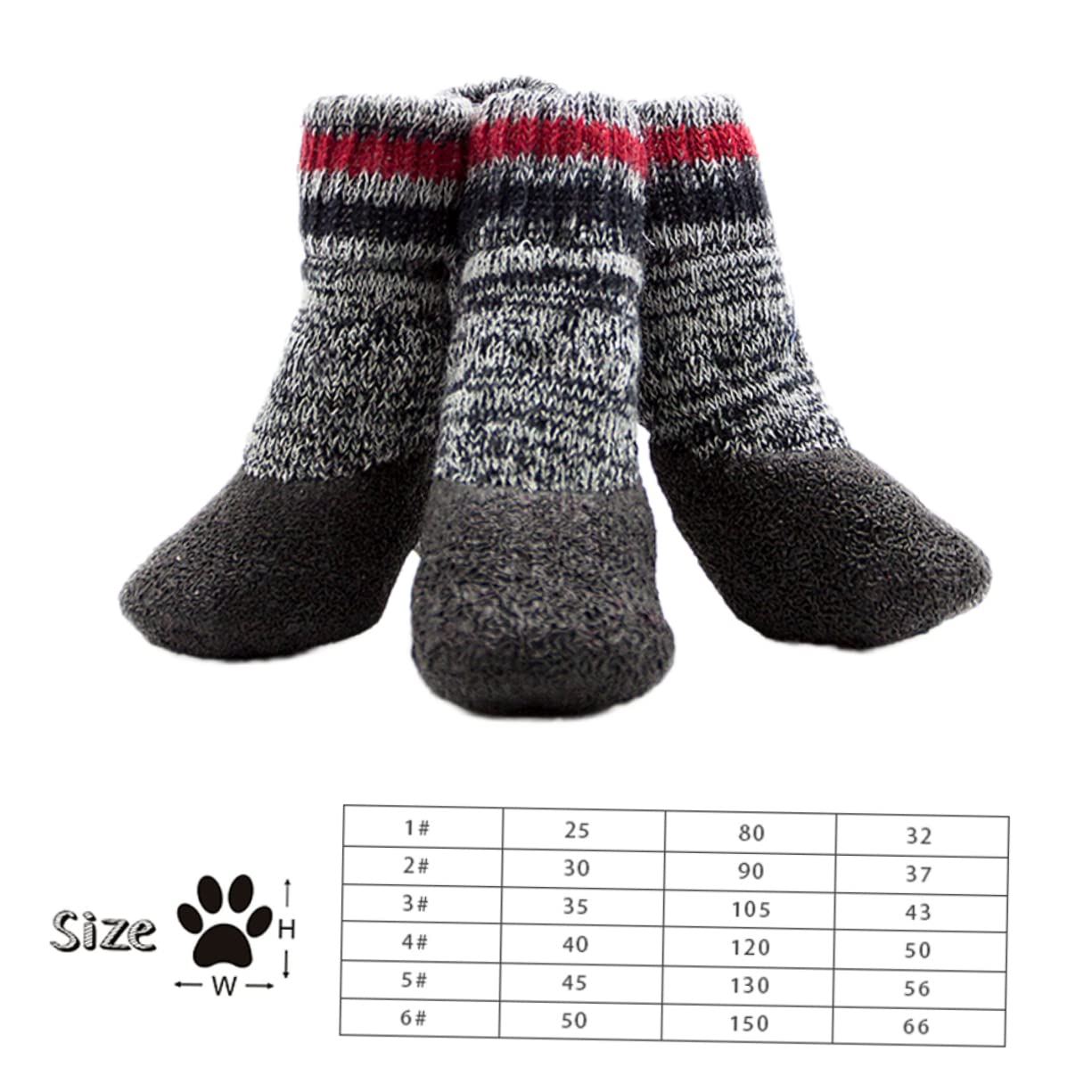 PRETYZOOM 3er-Sets Hundesocken Ungepolsterte Hundeschuhe Für Den Einsatz Grau 2 Paar X 3