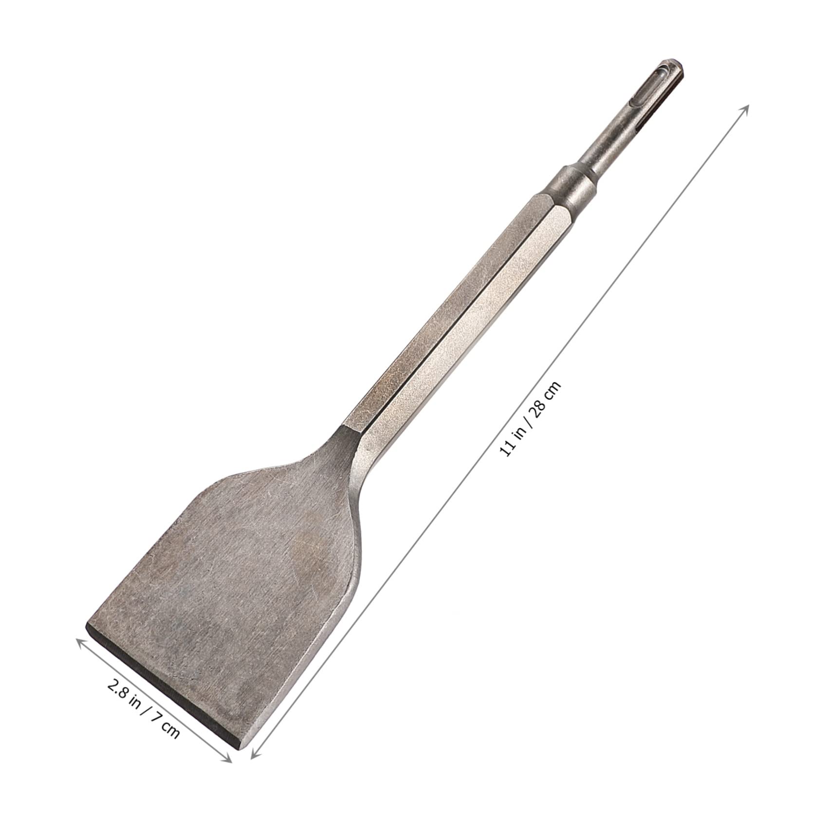 SHINEOFI Scalpello Piegato per Piastrelle in Acciaio Cromo Argento Resistente alla Ruggine Compatibile Martello e Trapano Elettrico
