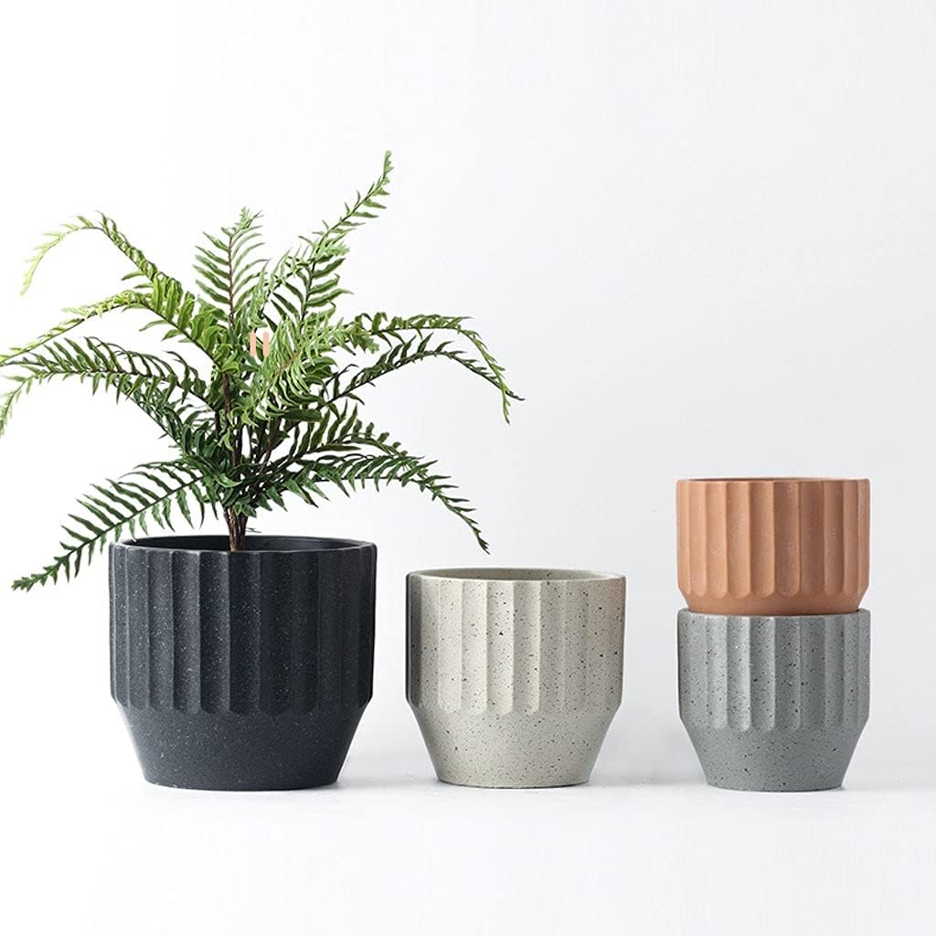 Flower pots Cement Flower Pot Simple Home Restaurant Office Coffee Table Desktop Decoration Flower Pot European Retro Small Flower Pot Planter (Color : A)