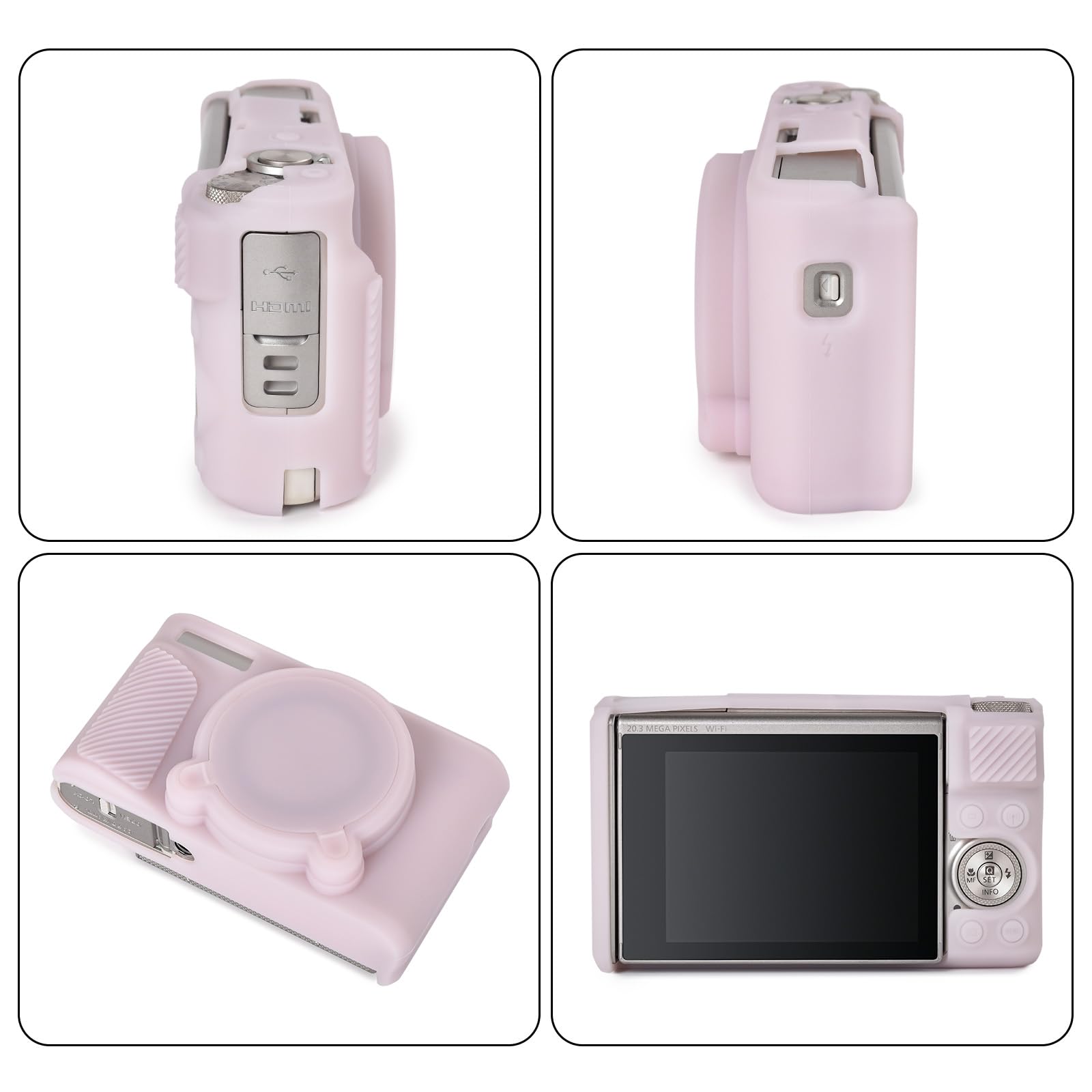 Housse Silicone Rose Pour Canon PowerShot SX740 HS / SX730 - Protection Appareil Photo - Étui Fin Et élégant - 8
