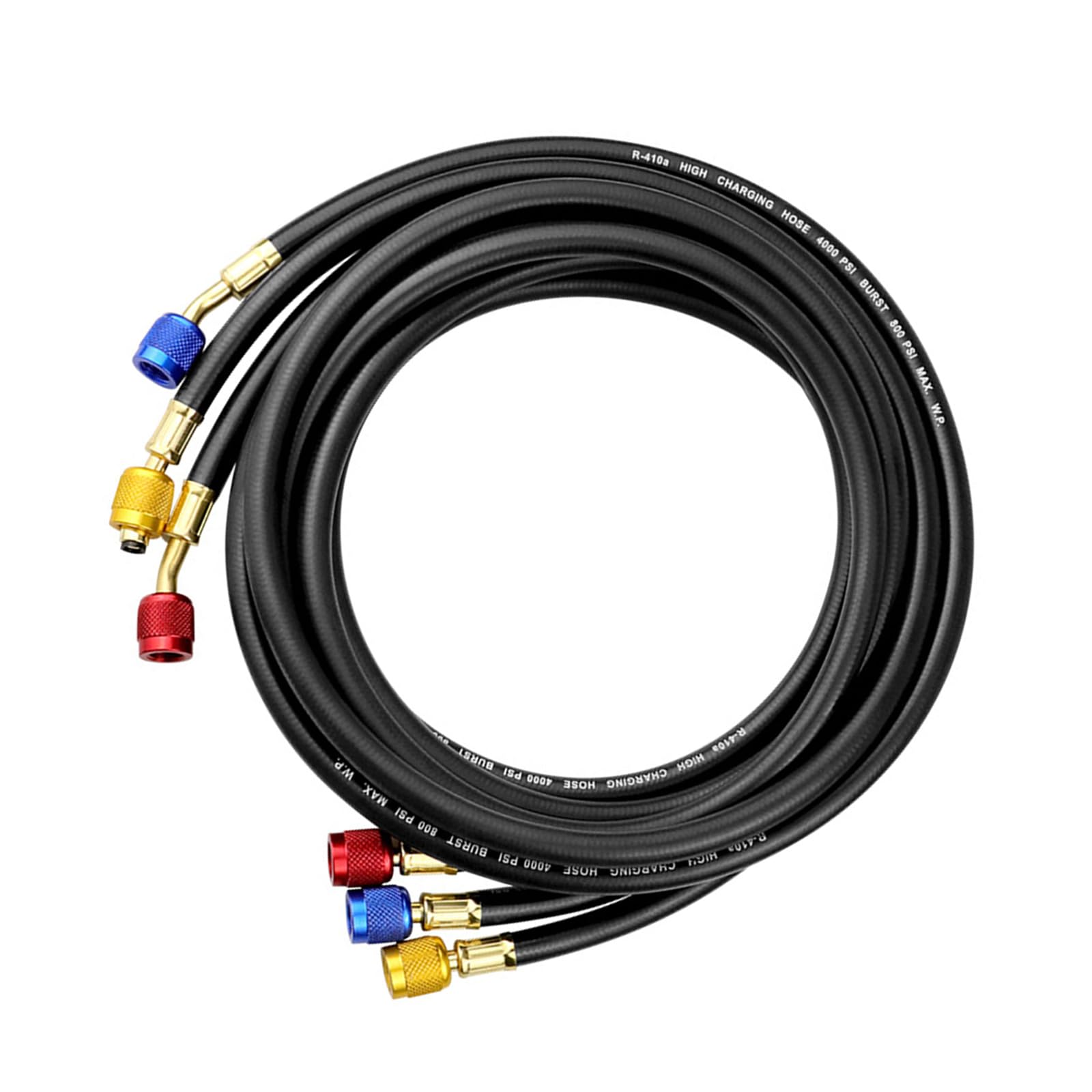 oringnat HVAC Manifolds Gauges Hose Set, Refrigerants Charging Hoses with Tension Hose for R134A R410A R22