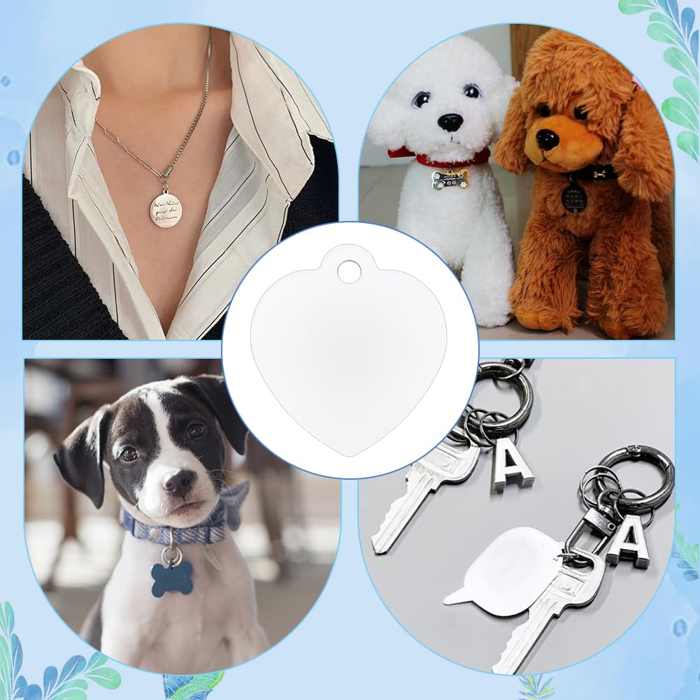 30 Etichette In Alluminio Per Sublimazione - Tonde E Piatte, Perfette Per Portachiavi E Personalizzazione - Foto 4