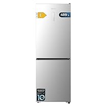 Cecotec Frigorifero Combinato 409L No Frost Bolero CoolMarket Combi 409 Inox E. Altezza 185cm, MAX INSIDE con VIP Tech, Compressore Inverter Plus, Basso Consumo, Cassetto Temperatura Variabile, Inox