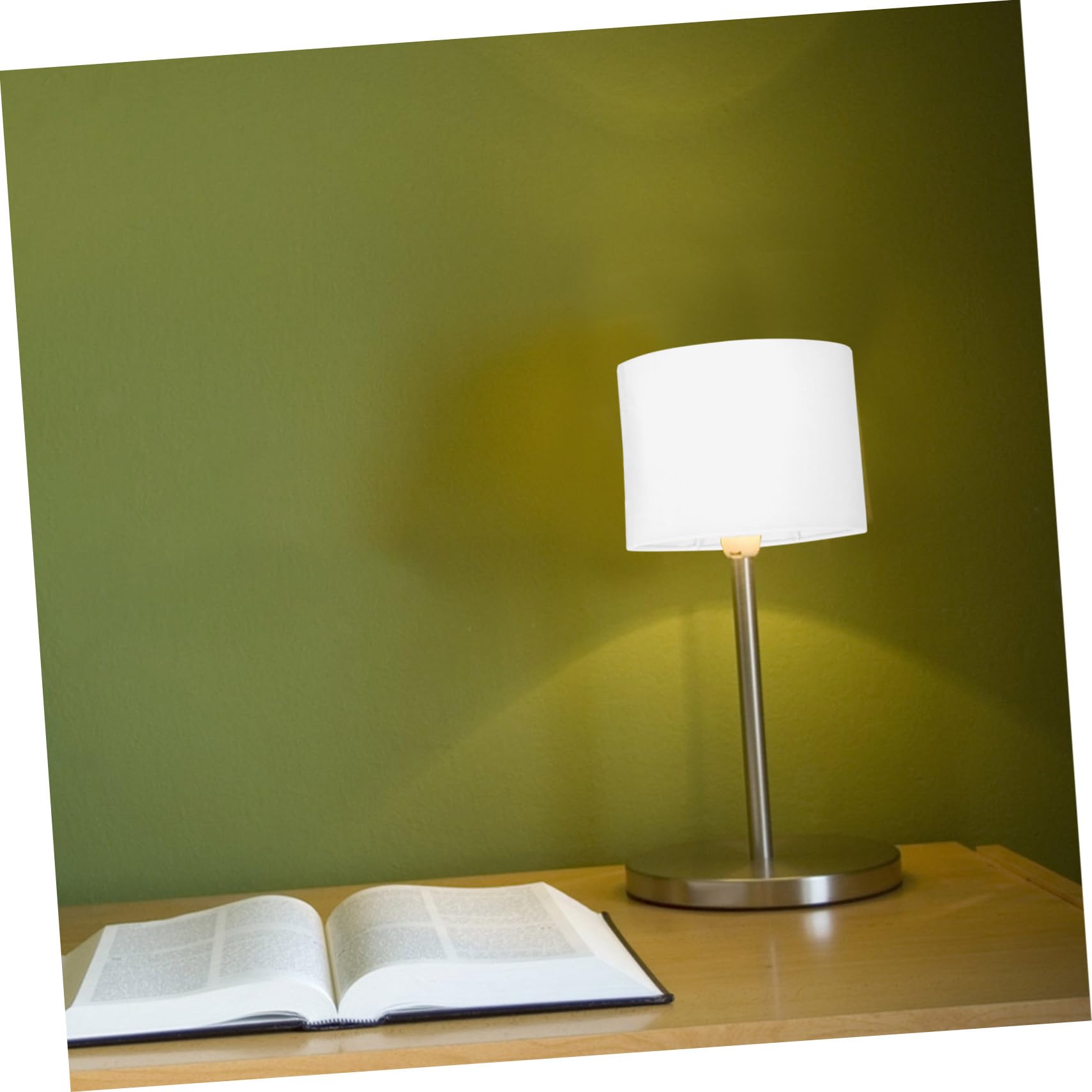 Housoutil Abat-Jour Ovale En Tissu Pour Lampe De Table Structure Métallique Stable Adoucit La Lumière Protège Les Yeux Installation Facile Pour Chambre Salon Bureau