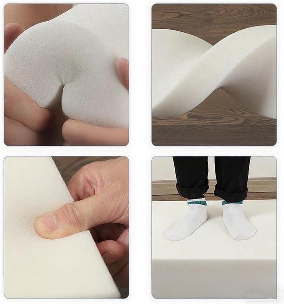 High Density 35D Foam Upholstery,Replacement Foam Cushion,Cut to Any Size for Cushion Bench,1"/2"/3"/4"/5"/6" Thick Stool Chair Seat Pads,Sofa (5" Thick - 20"x20")