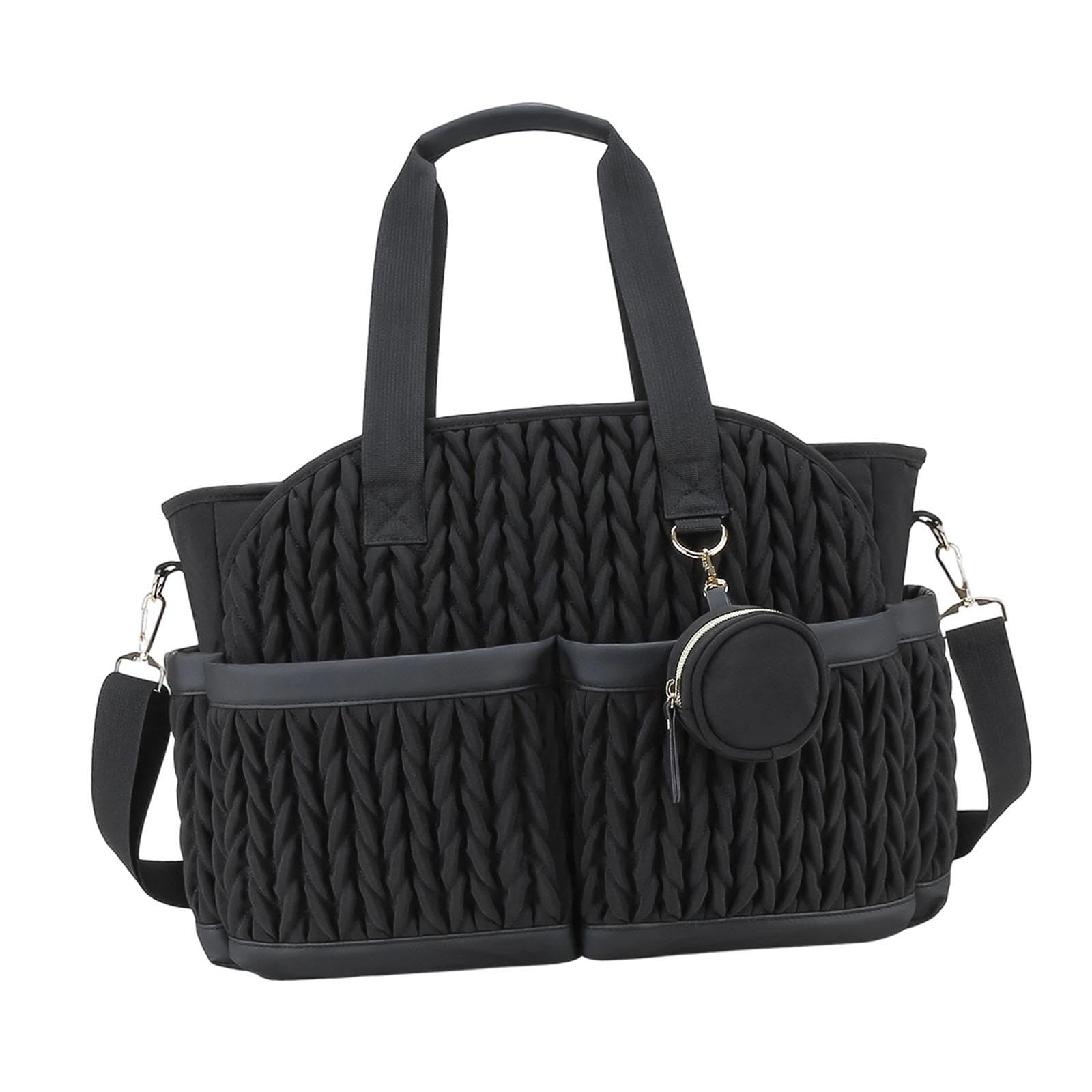 FABLOFT Diaper Bag Tote Versatile Portable Baby Changing Bag for Trip Outdoor Picnic Blackbaby | Diapering | Diaper Bags-image-1
