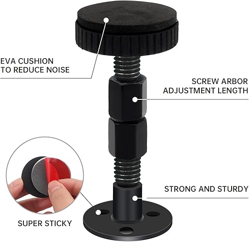 Miniatura 3 de LveSunny 4PCS Headboard Stoppers Black Adjustable Bed Frame Anti-Shake Tool for Wall Beds Sofas No Creaking Protect The Wall from Banging Easy to