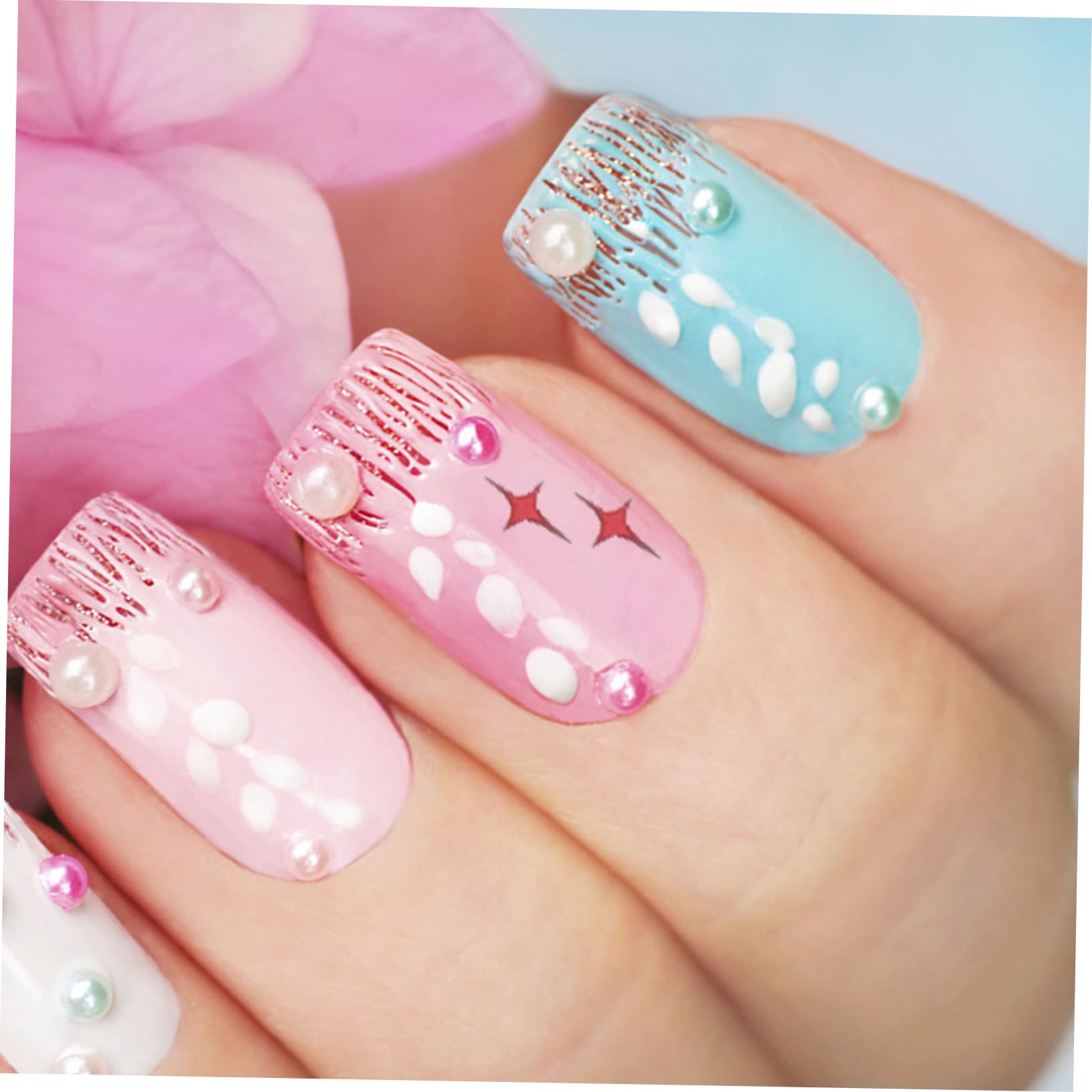 Healeved 60fogli Adesivi Per Unghie Decorazioni Nail Art Adesive Per Unghie Facili Applicare Per Design Creativi e