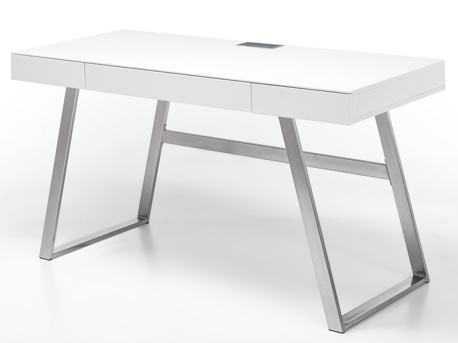 borcas® Vogel Schreibtisch grau mit Schubladen, Made in Poland