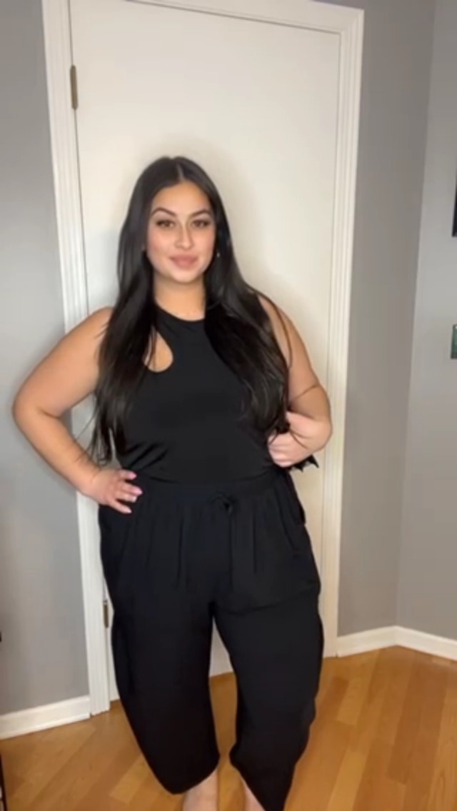 CARCOS Plus Size Harem Pants Womens Summer Black Palazzo Pants