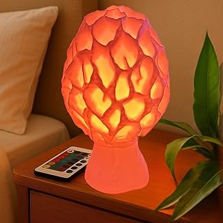Morel Mushroom Lamp - USB Powered 15-Color Table Light with Remote & Switch - Cozy Soft Glow Nightlight - Unique Fungus Decor - Boho Cottage core Aesthetic