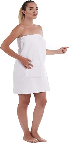 anatolian Toalla envolvente de algodón orgánico para mujer, ajustable, para después de la ducha, toallas de felpa para usar en el gimnasio, piscina,