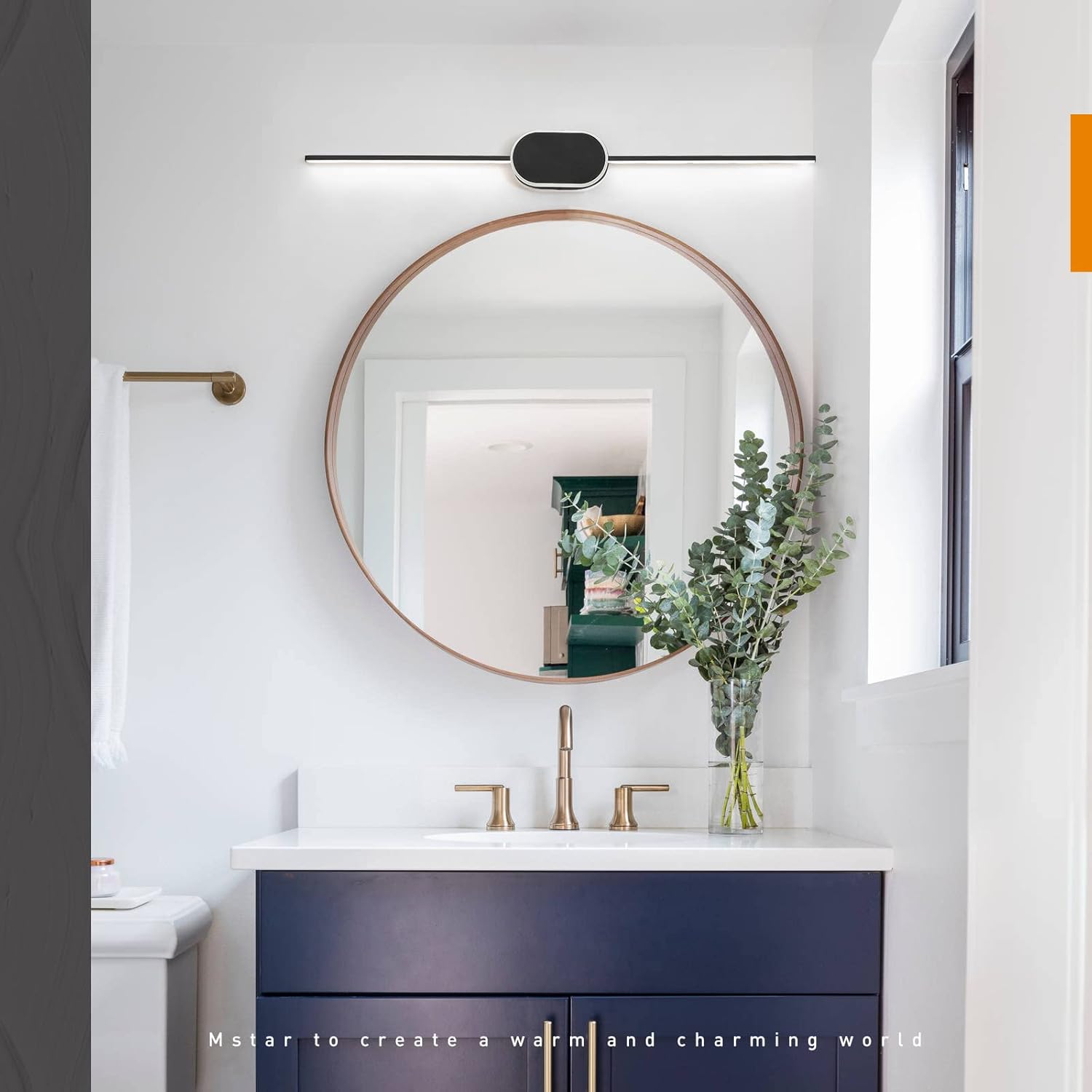 Bathroom Lighting Over Round Mirror Rispa